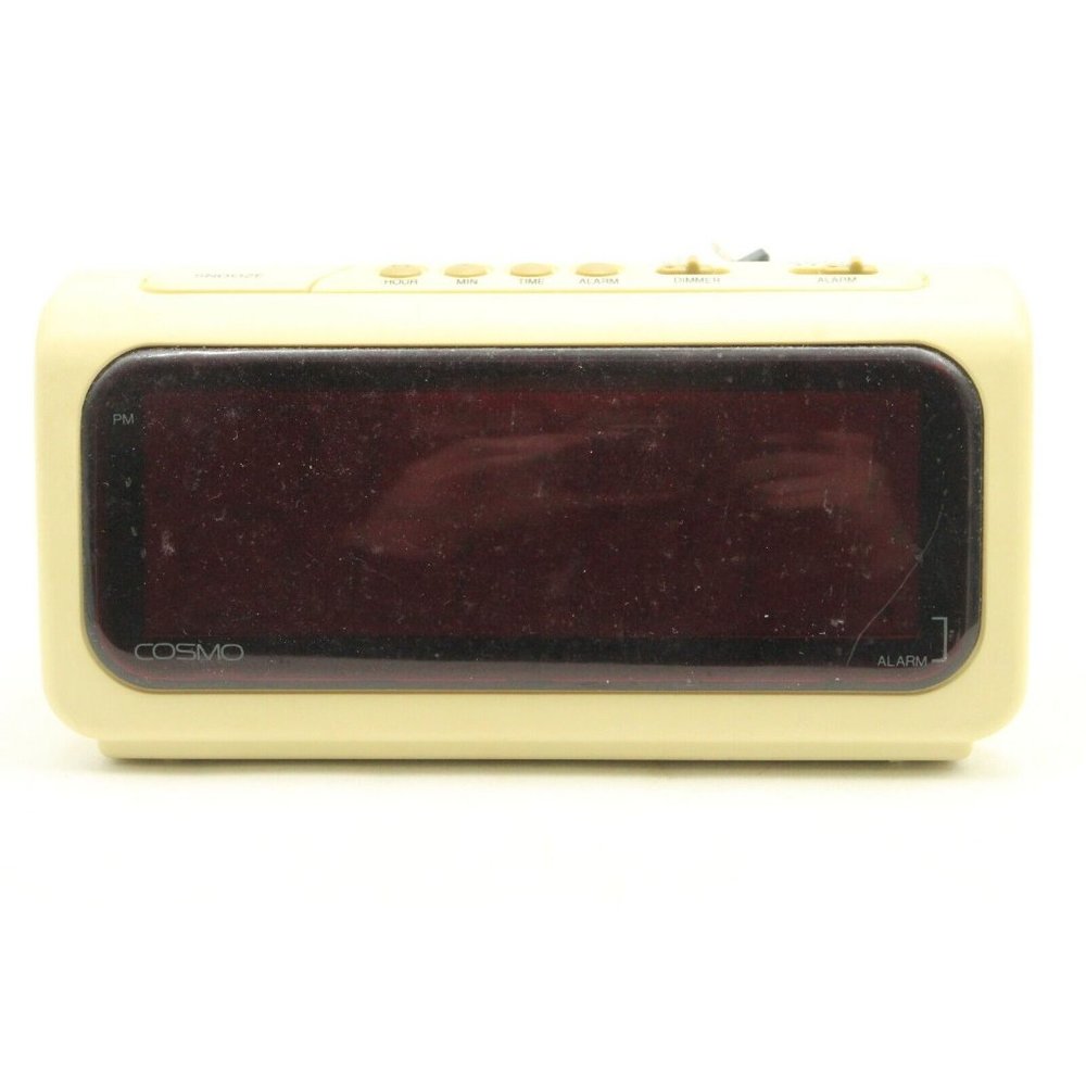 Cosmo Digital LED Alarm Clock Large Numbers E555 White